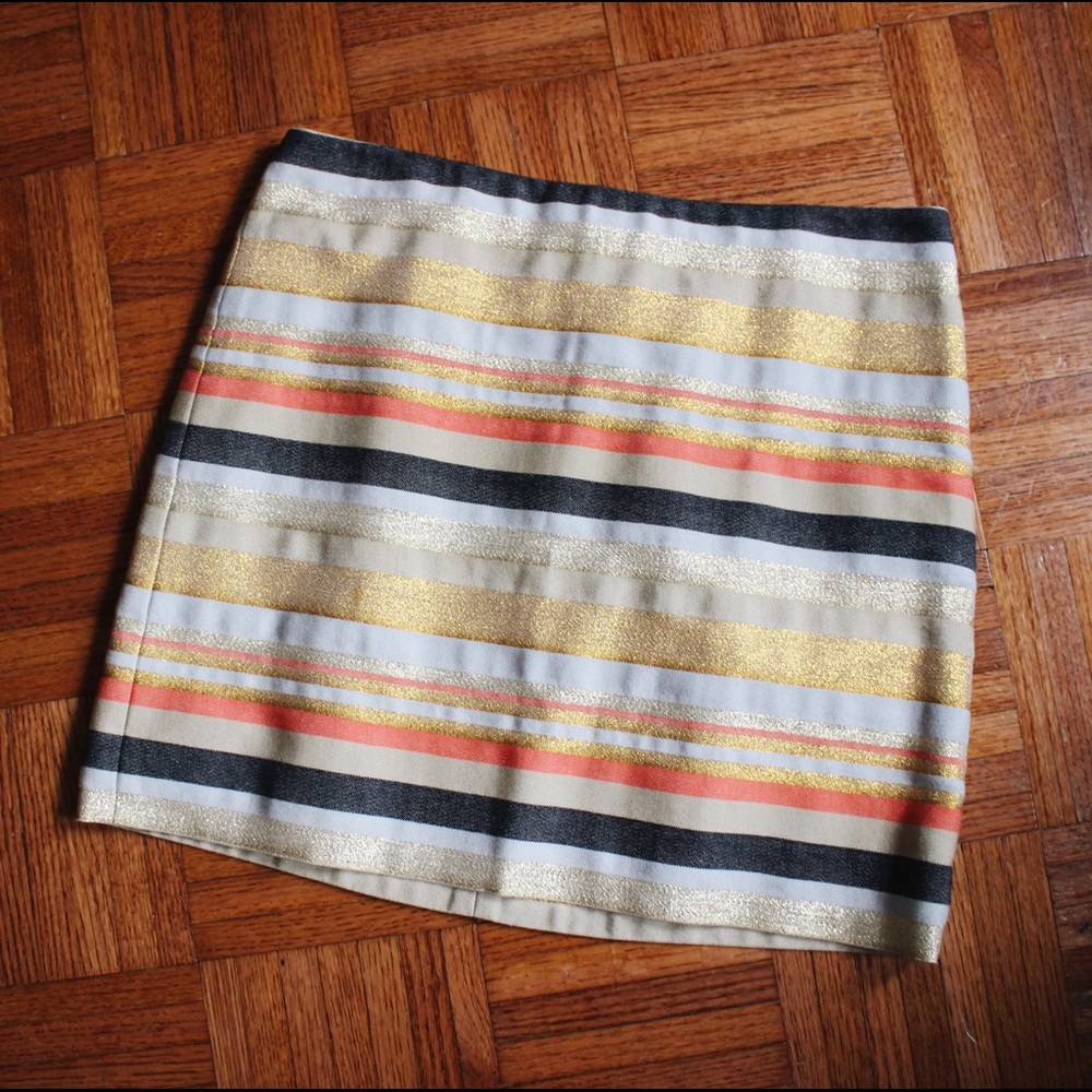 J. Crew Striped Mini Skirt